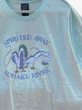 Vintage 2001 Spirited Away Kohaku River Dragon Oversized Baggy Tee